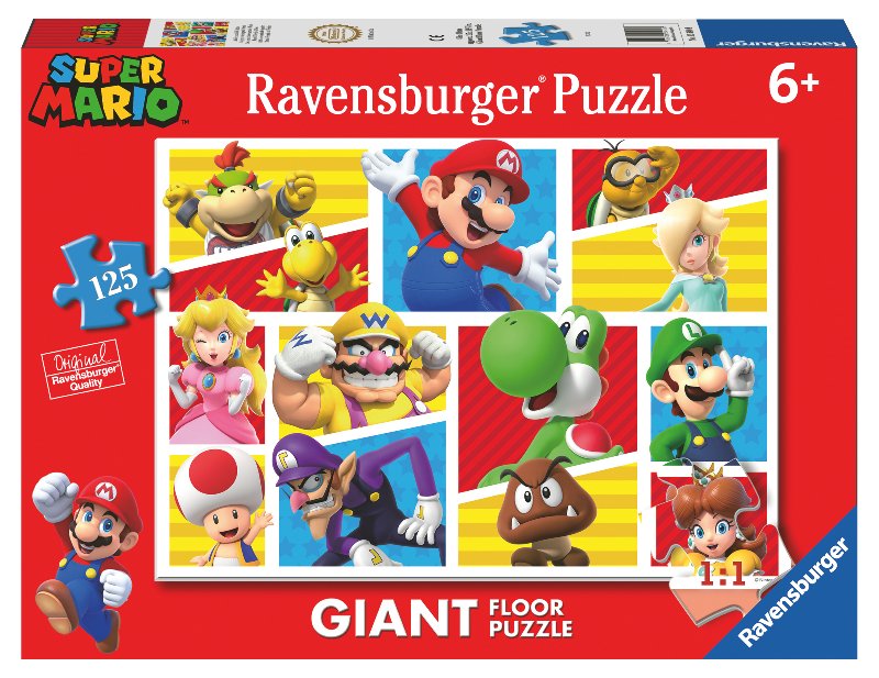 Puzzle 125 Pezzi Super Mario Ravensburger Giant Floor