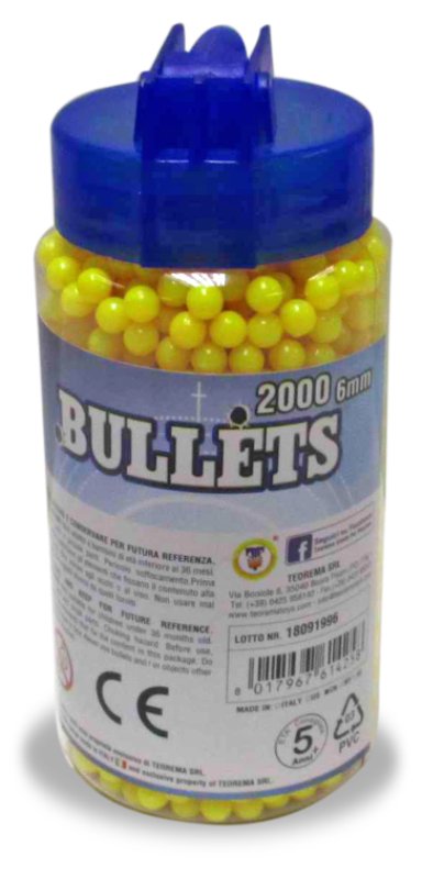 Confezione Pallini 2000 Pz 6 MM Con Dosatore