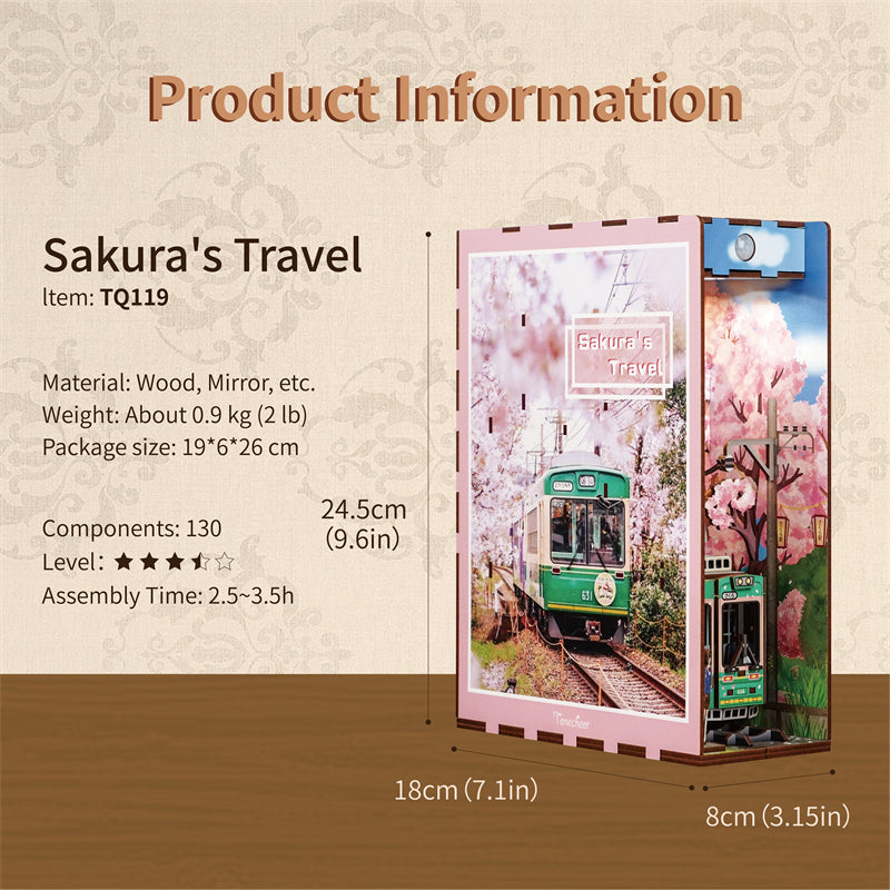BOOK NOOK Tonecheer 3D PUZZLE TQ119 - Sakura's travel