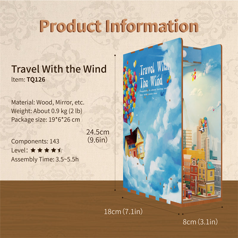 BOOK NOOK Tonecheer 3D PUZZLE TQ126 - Travel With the Wind