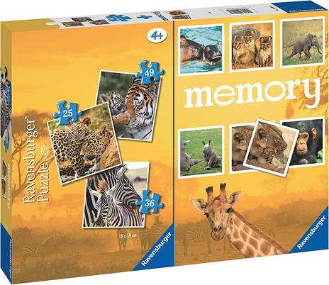 Ravensburger Savana Memory 48 Carte + 3 Puzzle